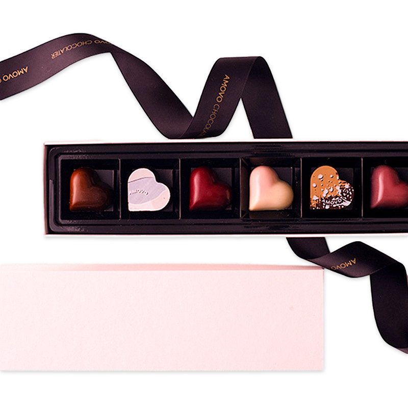 Elegant Chocolate Packaging Box with Ribbon